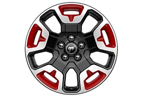 17 Ebony Wheel With Race-Red Painted Accents