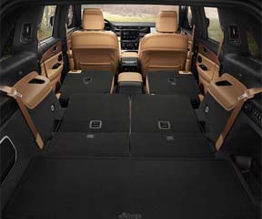 second-and third-row seats folded
