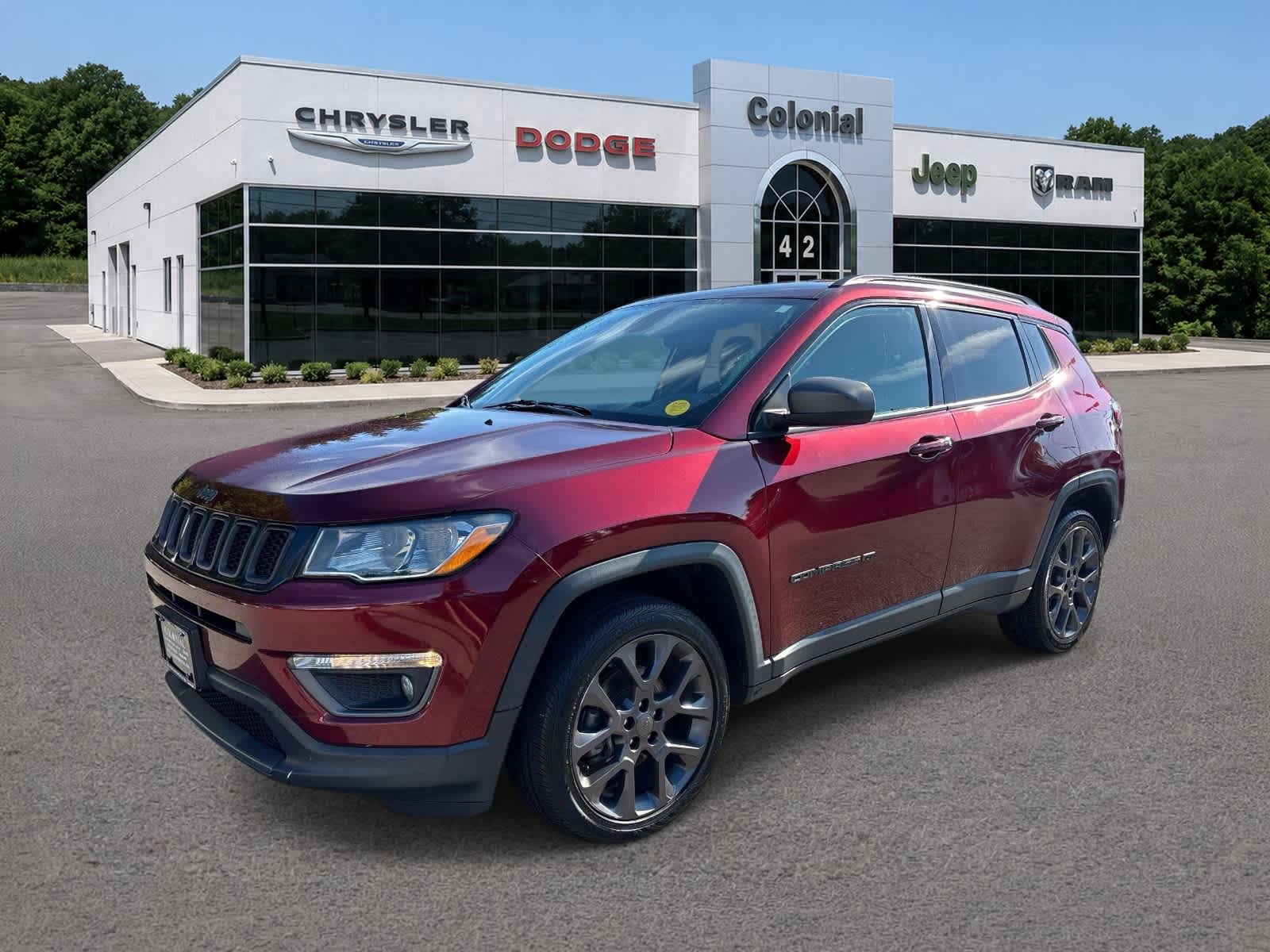 Used 2021 Jeep Compass 80th Spec. Edition with VIN 3C4NJDEB5MT570654 for sale in Dartmouth, MA
