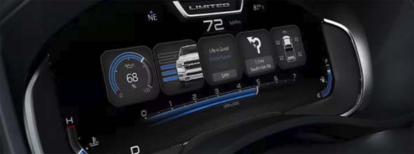 12-inch driver information digital cluster display