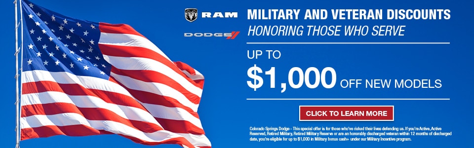 Colorado Springs Dodge >> Special Military Financing Offers And Discounts At Colorado Springs Colorado Springs Dodge >> Special Military Financing Offers And Discounts At Colorado Springs