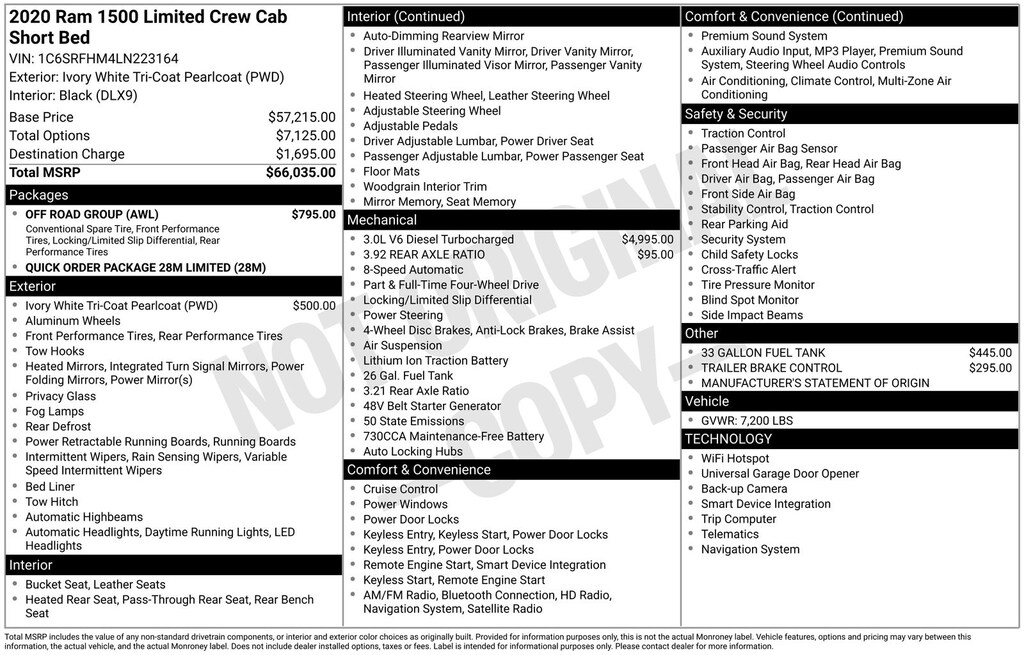Used 2020 Ram 1500 Limited Truck