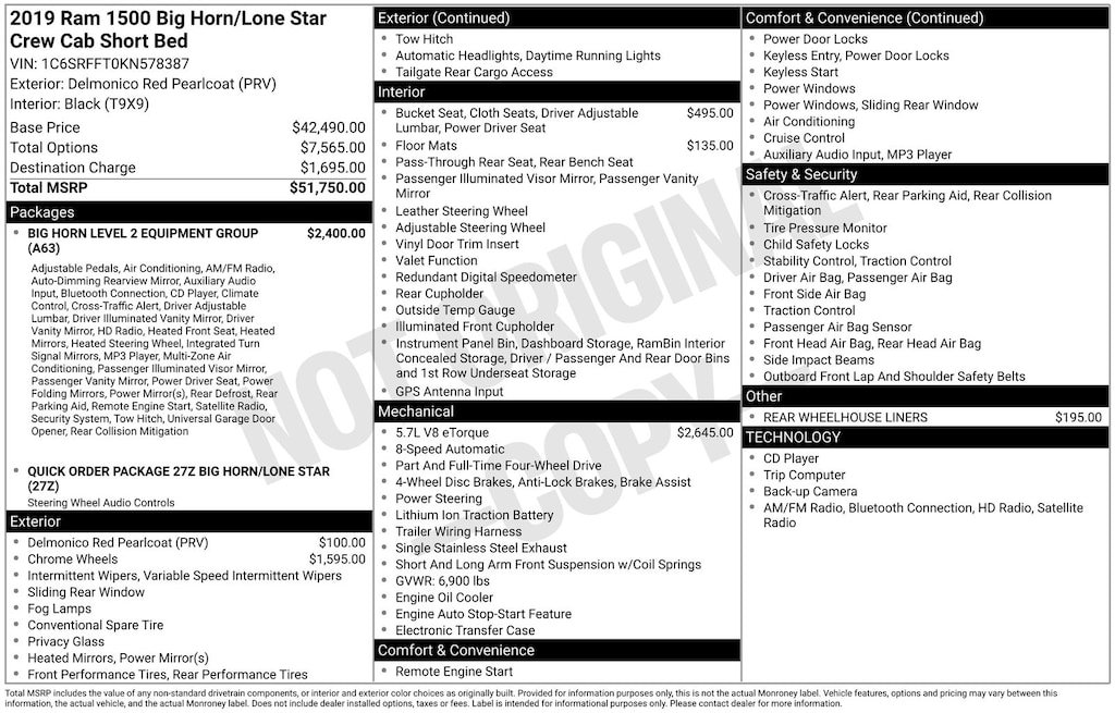 Used 2019 Ram 1500 Big Horn/Lone Star Truck