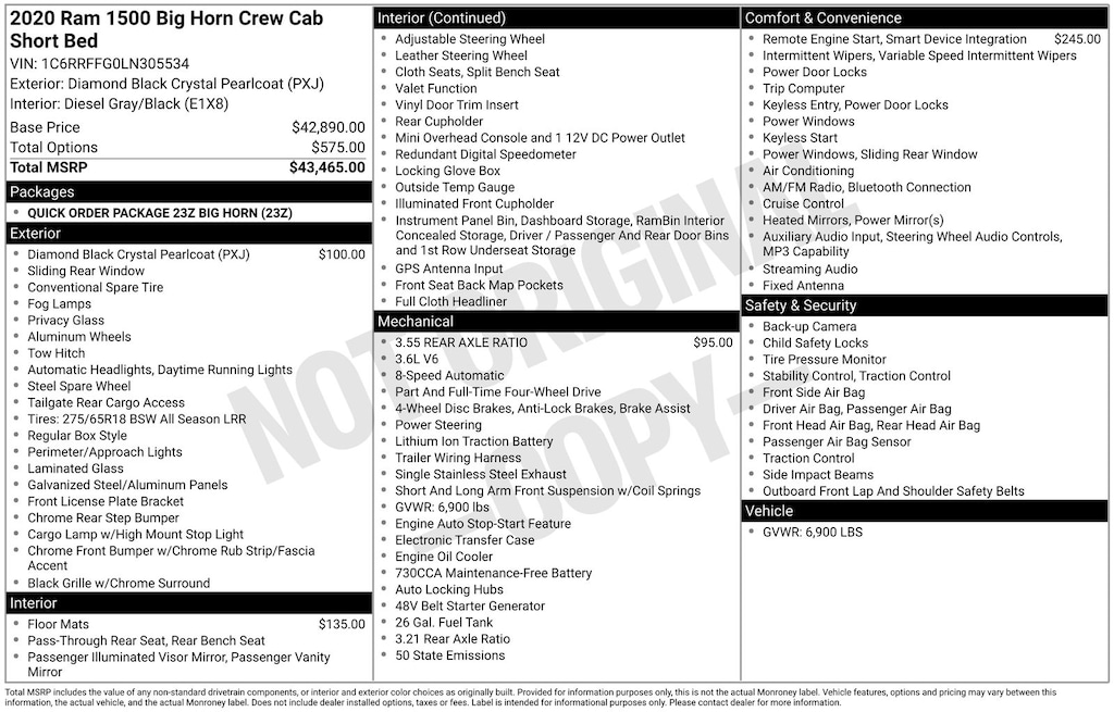Used 2020 Ram 1500 Big Horn/Lone Star Truck