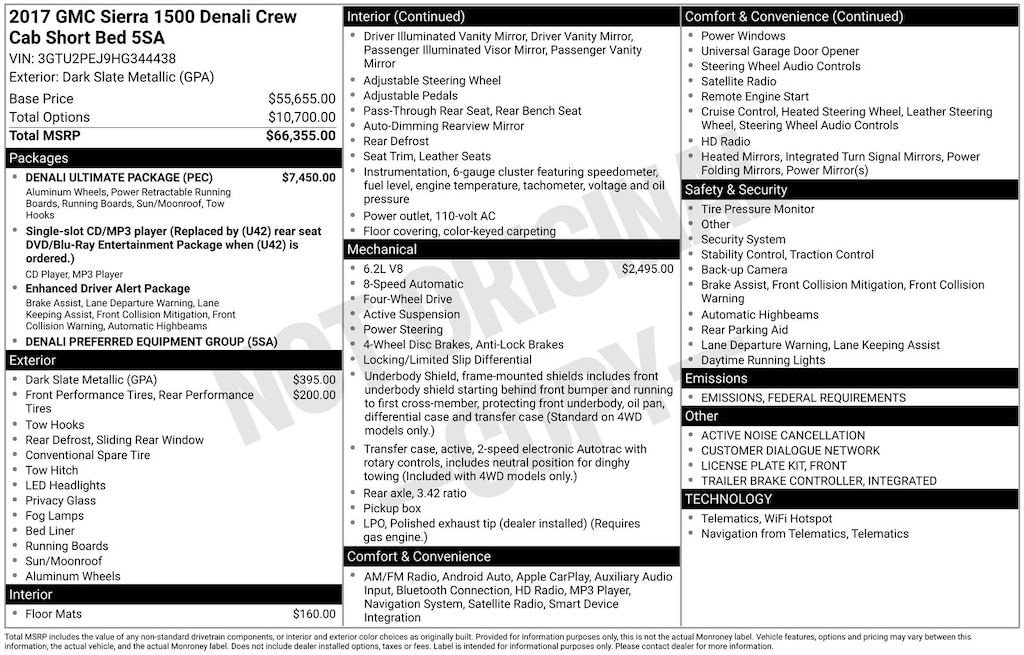 Used 2017 GMC Sierra 1500 Denali Truck