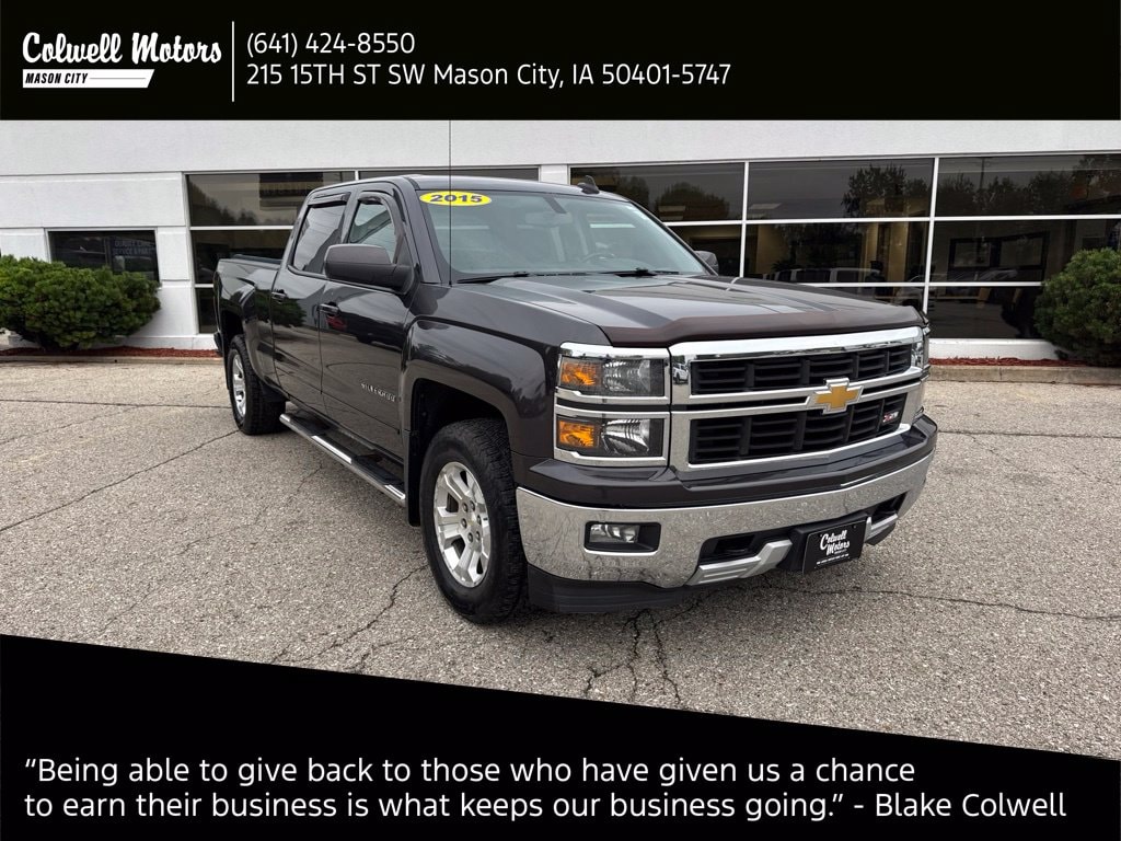 Used 2015 Chevrolet Silverado 1500 LT with VIN 3GCUKREC3FG241316 for sale in Mason City, IA