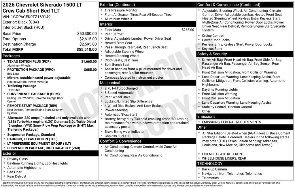 2026 Chevrolet Silverado 1500 LT's photo