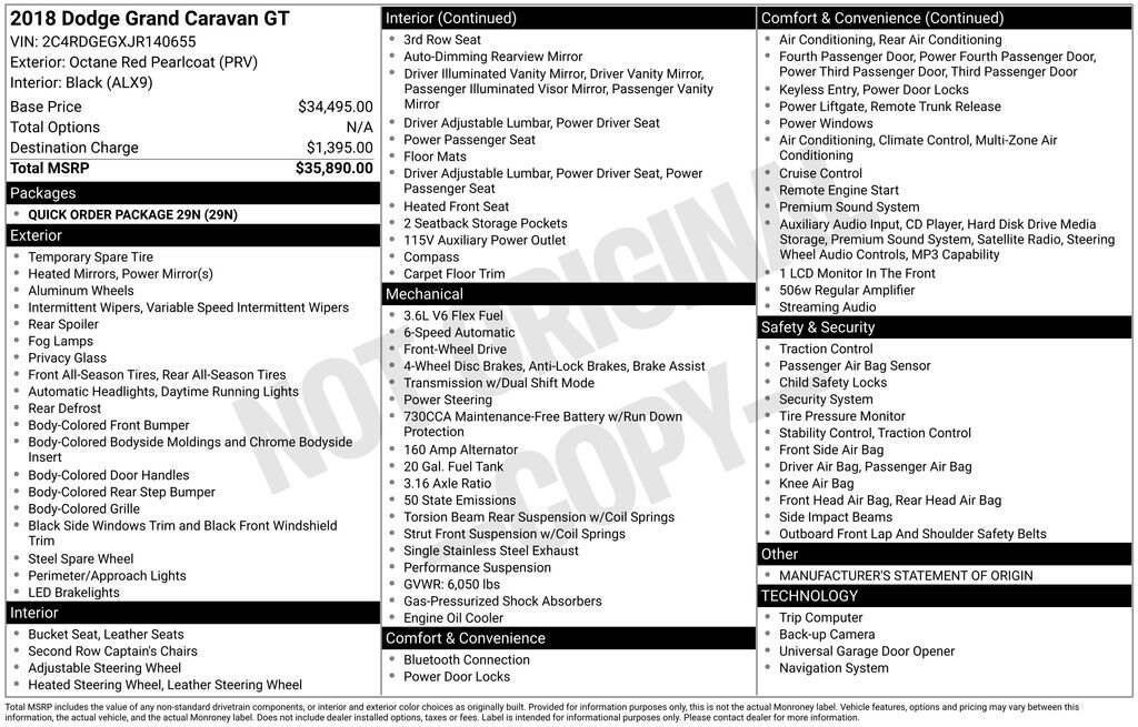 Used 2018 Dodge Grand Caravan GT