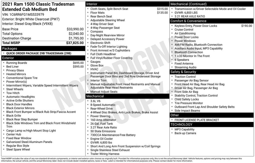Used 2021 Ram 1500 Classic Tradesman
