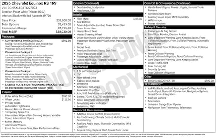 2026 Chevrolet Equinox RS SUV