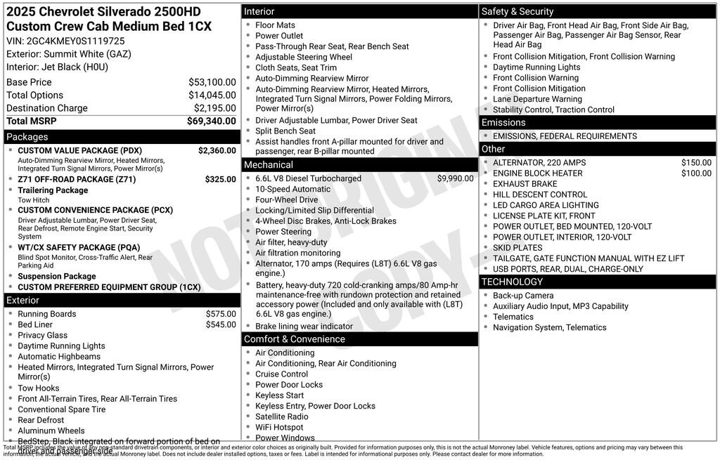 Used 2025 Chevrolet Silverado 2500 HD Custom Truck