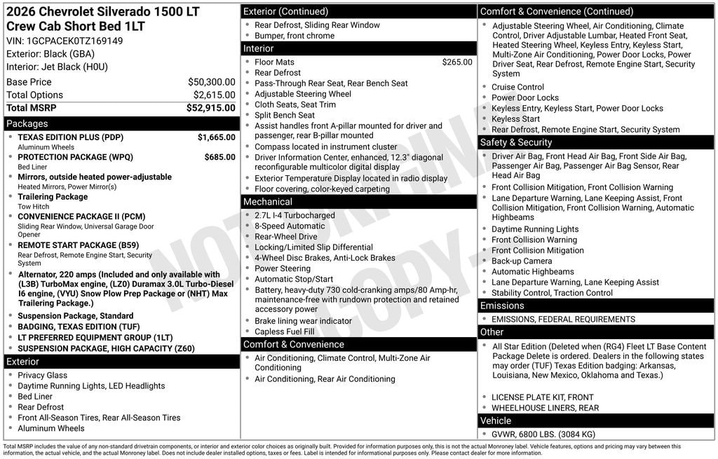 2026 Chevrolet Silverado 1500 Truck 