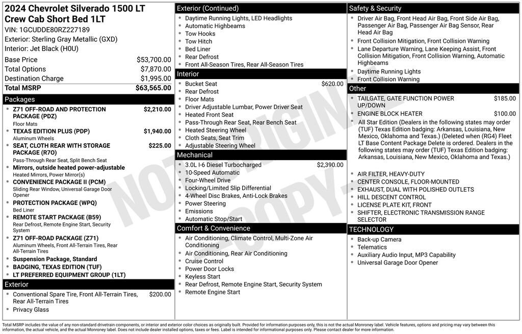 Used 2024 Chevrolet Silverado 1500 LT Truck