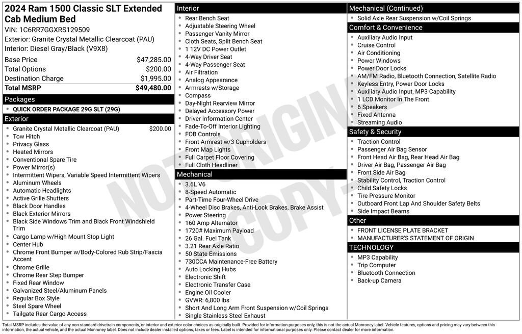 Used 2024 Ram 1500 Classic SLT