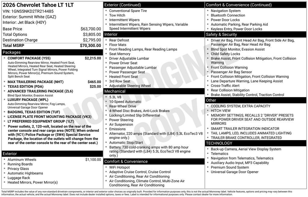 2026 Chevrolet Tahoe LT - Photo 26