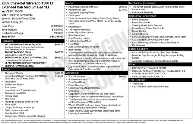 Used 2007 Chevrolet Silverado 1500 1LT with VIN 1GCEK19017Z639244 for sale in Cedar Falls, IA