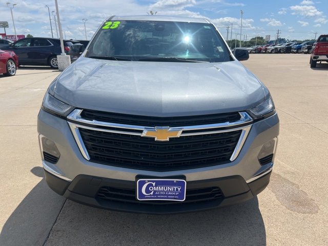 Certified 2023 Chevrolet Traverse LS with VIN 1GNEVFKWXPJ121223 for sale in Cedar Falls, IA