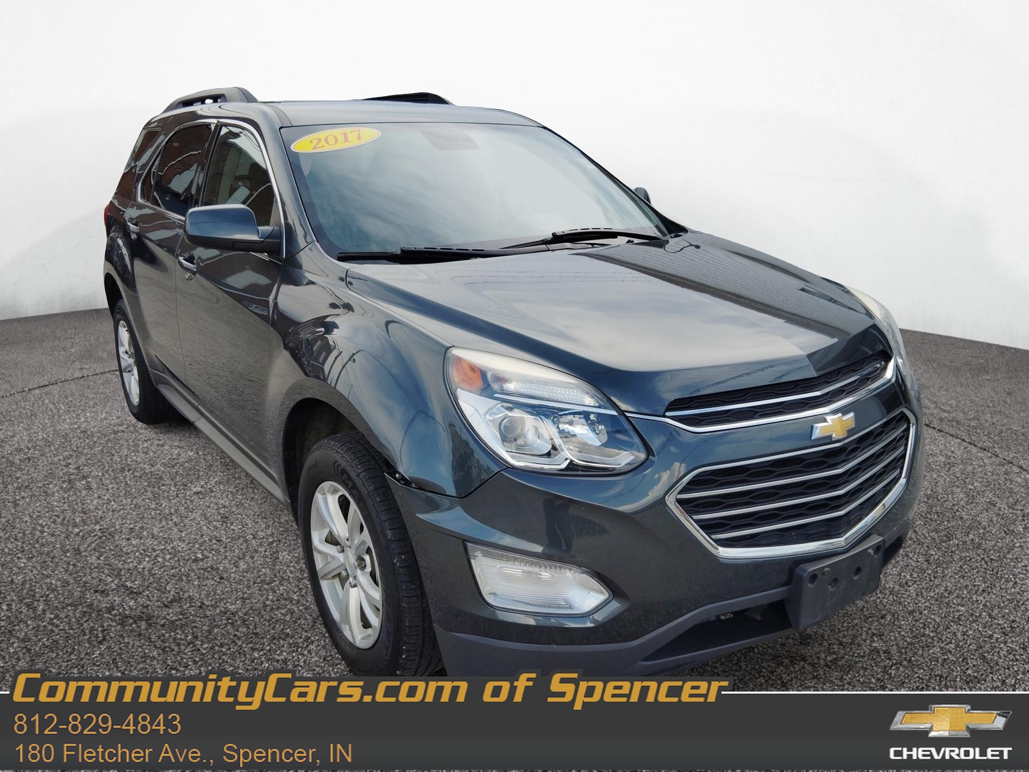 Used 2017 Chevrolet Equinox LT with VIN 2GNALCEK7H1585982 for sale in Spencer, IN