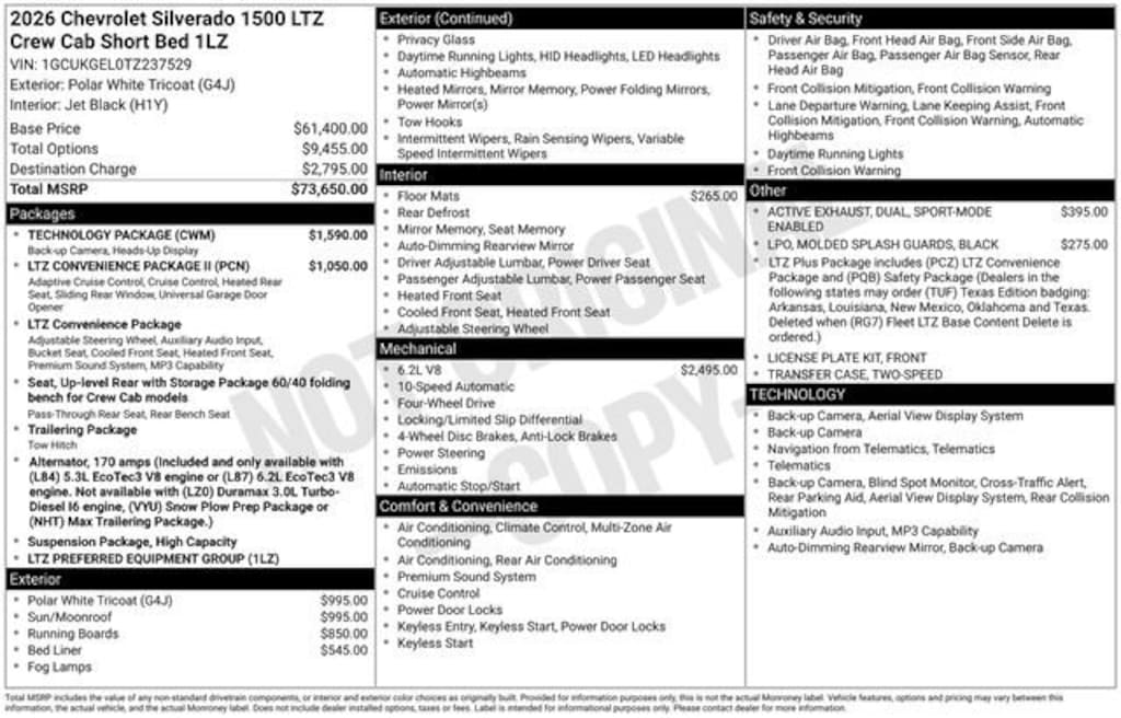 New 2026 Chevrolet Silverado 1500 LTZ Truck