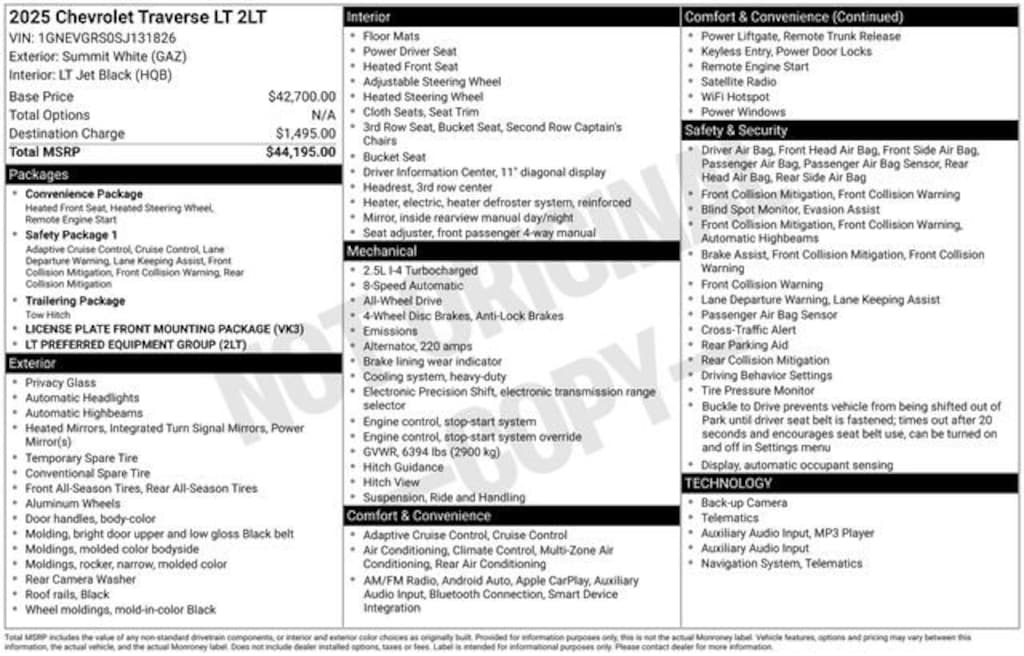 Used 2025 Chevrolet Traverse LT SUV