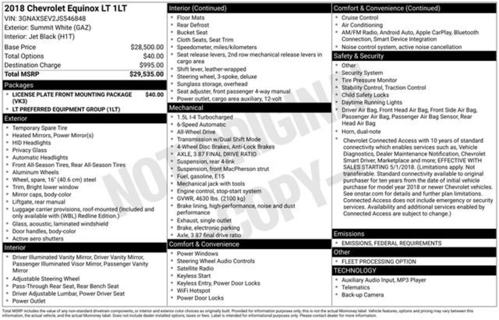 Used 2018 Chevrolet Equinox LT SUV