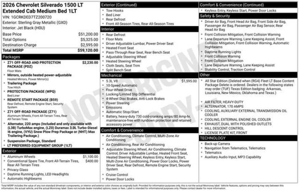 New 2026 Chevrolet Silverado 1500 LT Truck