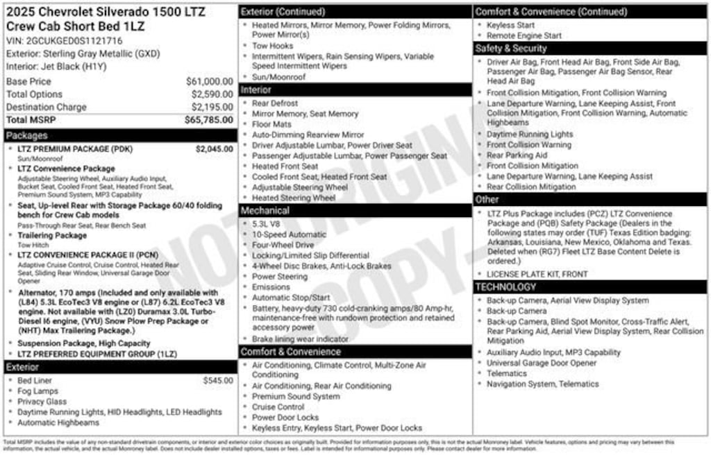 Used 2025 Chevrolet Silverado 1500 LTZ Truck Crew Cab