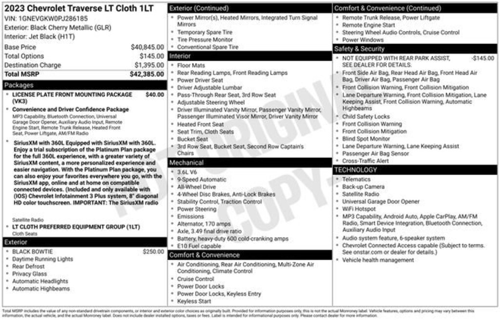 Used 2023 Chevrolet Traverse LT Cloth SUV