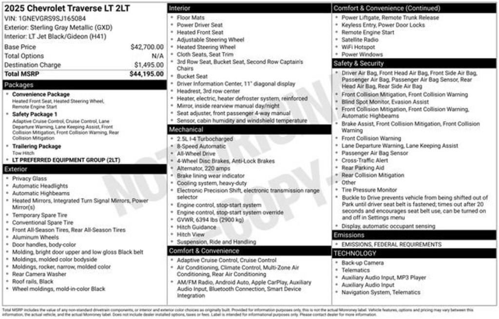 Certified 2025 Chevrolet Traverse LT SUV