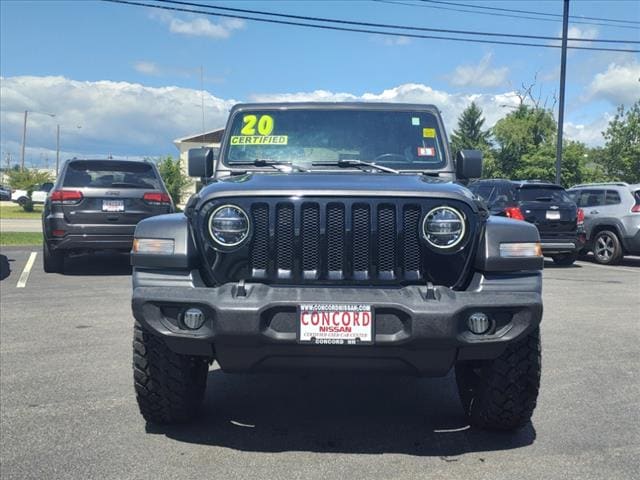 Used 2020 Jeep Wrangler Unlimited Willys with VIN 1C4HJXDNXLW159267 for sale in Concord, NH