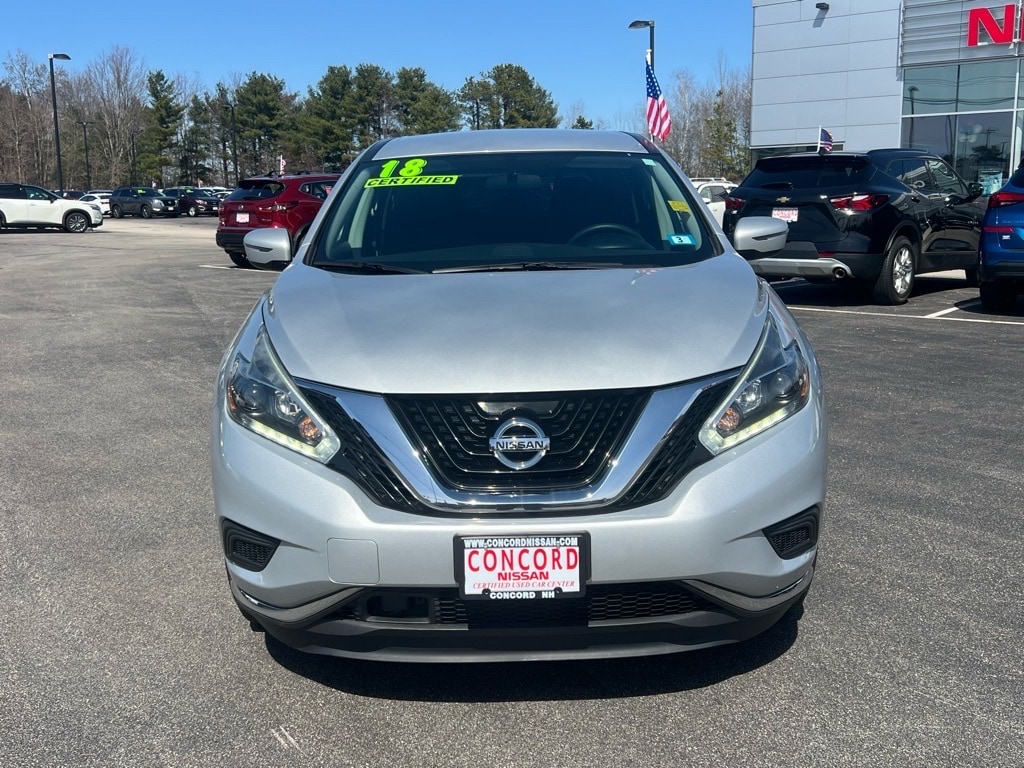 Certified 2018 Nissan Murano S with VIN 5N1AZ2MH7JN184861 for sale in Concord, NH