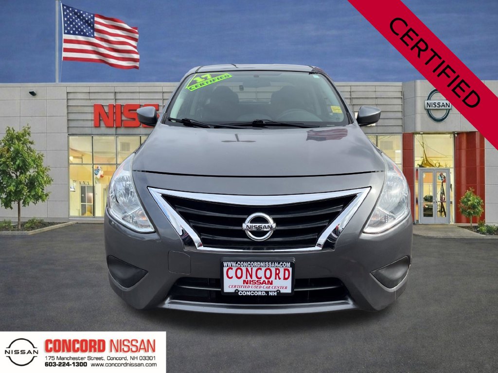 Certified 2017 Nissan Versa Sedan S Plus with VIN 3N1CN7APXHL862176 for sale in Concord, NH