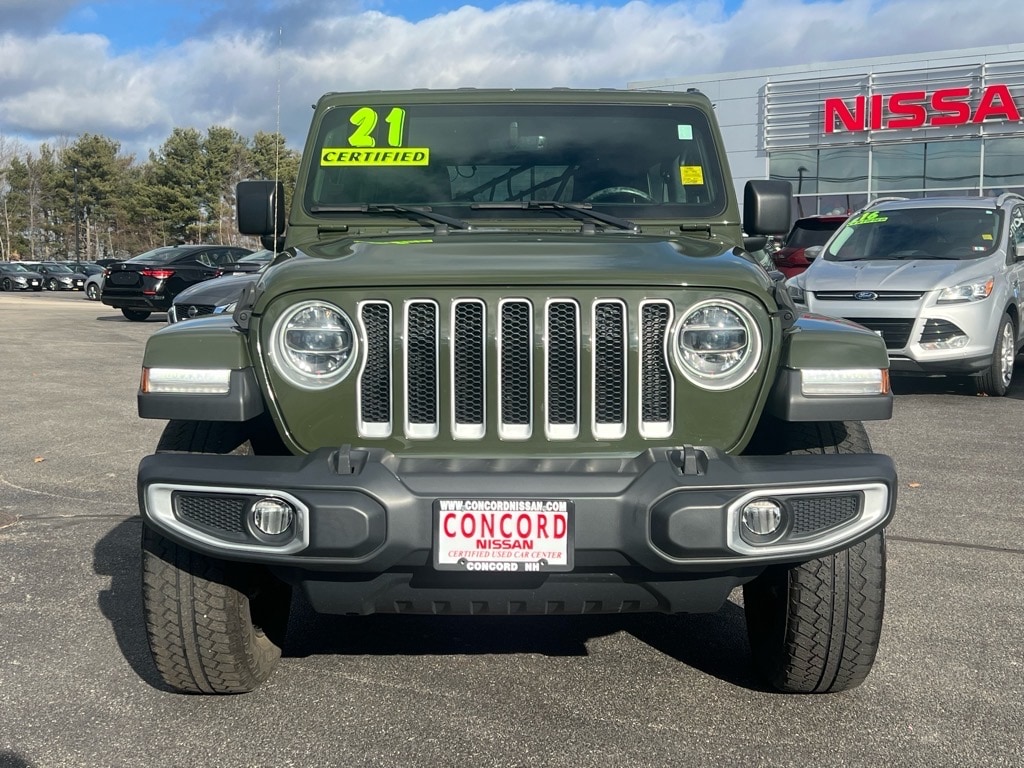 Used 2021 Jeep Wrangler Unlimited Sahara with VIN 1C4HJXEN2MW533936 for sale in Concord, NH