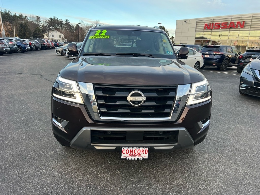 Certified 2022 Nissan Armada SL with VIN JN8AY2BB3N9813590 for sale in Concord, NH