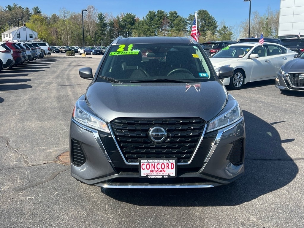 Certified 2021 Nissan Kicks SV with VIN 3N1CP5CV4ML484859 for sale in Concord, NH