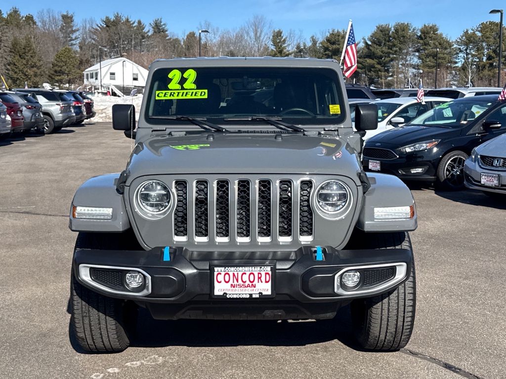 Used 2022 Jeep Wrangler Unlimited Sahara 4XE with VIN 1C4JJXP69NW256694 for sale in Concord, NH
