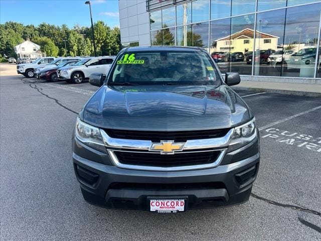 Used 2016 Chevrolet Colorado Work Truck with VIN 1GCGTBE38G1394422 for sale in Concord, NH