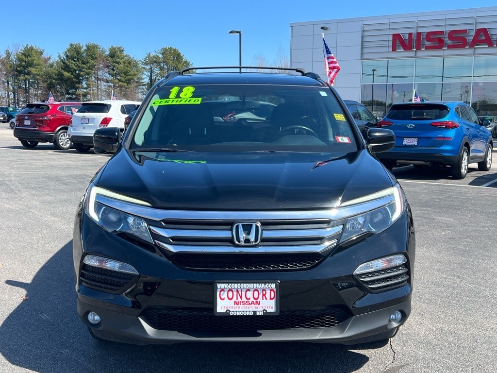 Used 2018 Honda Pilot EX-L with VIN 5FNYF6H53JB057977 for sale in Concord, NH