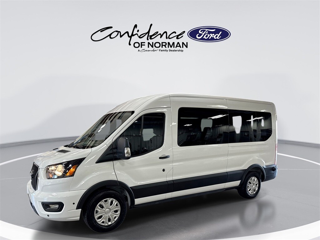 New 2025 Ford Transit Commercial Passenger Van XLT Wagon Medium Roof Van