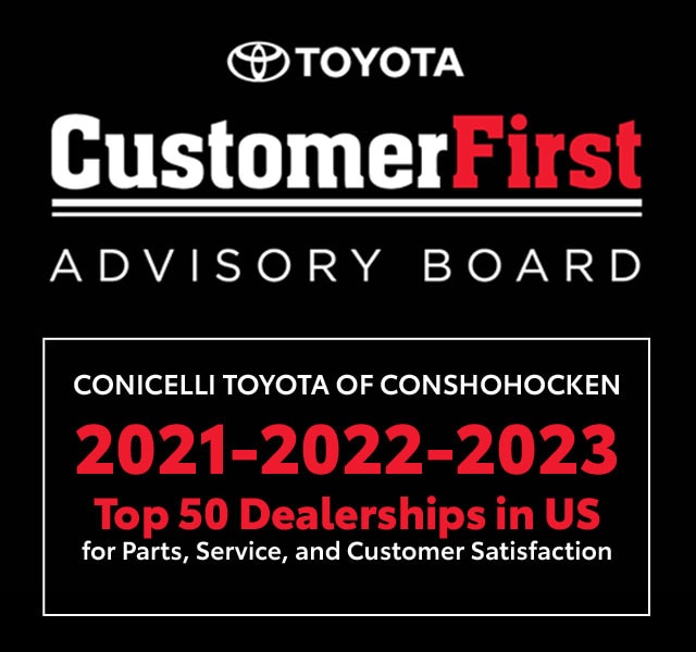 Conicelli Toytota of Conshohocken is a TOP 50 DEALERSHIP for Parts, Service, and Customer Satisfaction!