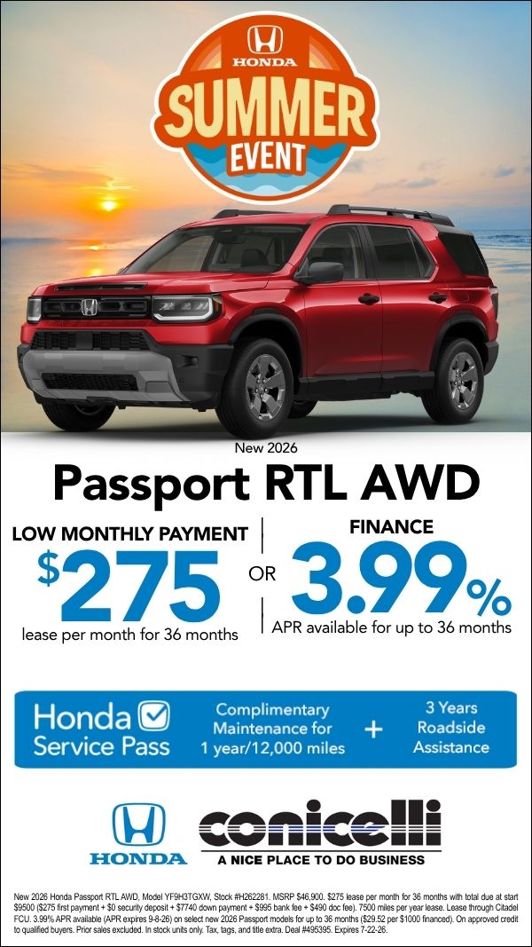$275/mo. leases a New 2026 Passport RTL AWD! Claim this Special...