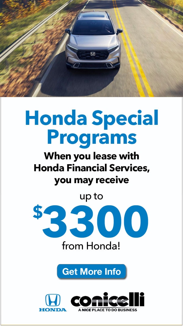 Up to $3300 available from Honda Financial Services!