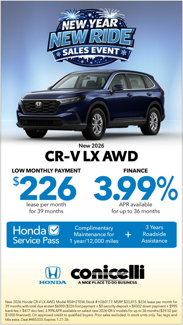 $226/mo. leases a New 2026 CR-V LX AWD! Claim this Special...