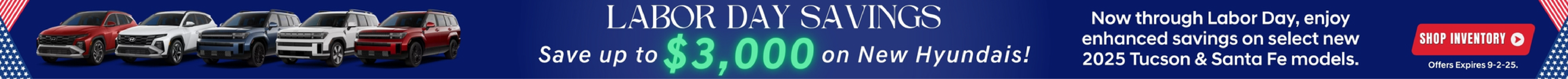 Save up to $3,000 on New Hyundais at Conicelli Hyundai!
