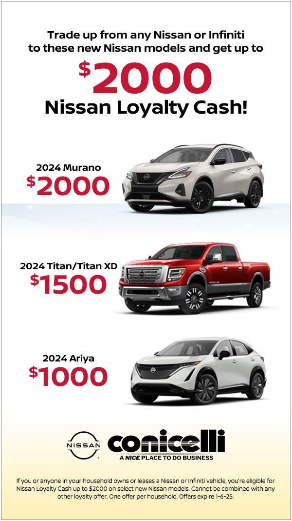 UP to $2000 Nissan Loyalty Cash available!