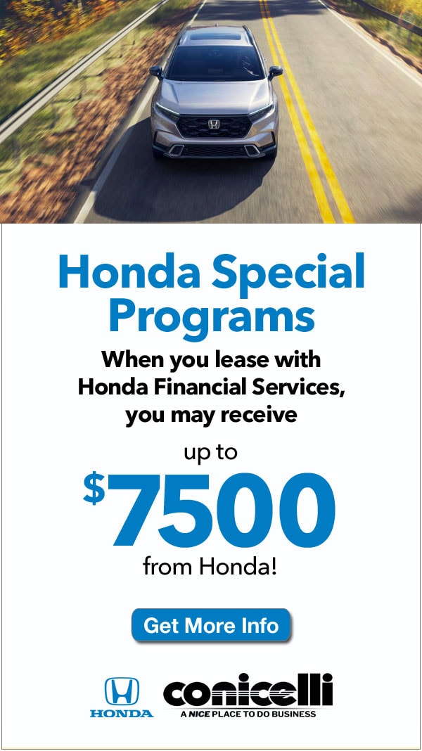 Up to $7500 available from Honda Financial Services!