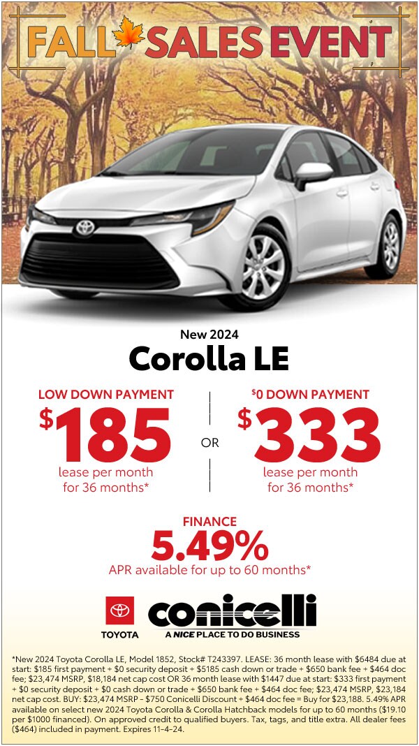 New Toyota Lease and Finance Specials near Conshohocken, PA | Conicelli ...
