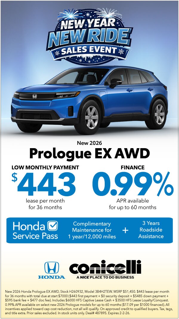 $443/mo. leases a New 2026 Prologue EX AWD! Claim this Special...