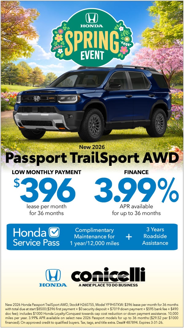 $396/mo. leases a New 2026 Passport TrailSport AWD! Claim this Special...