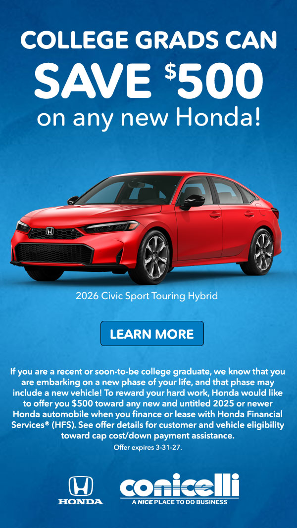 Learn more about the Honda Graduate Offer!